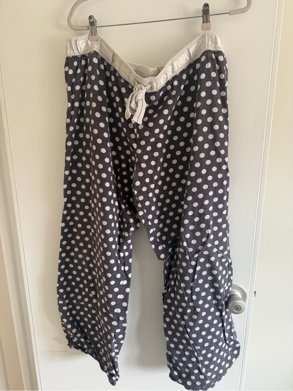 aerie Polka Dot Pajama Bottoms - Black and White